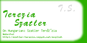 terezia szatler business card